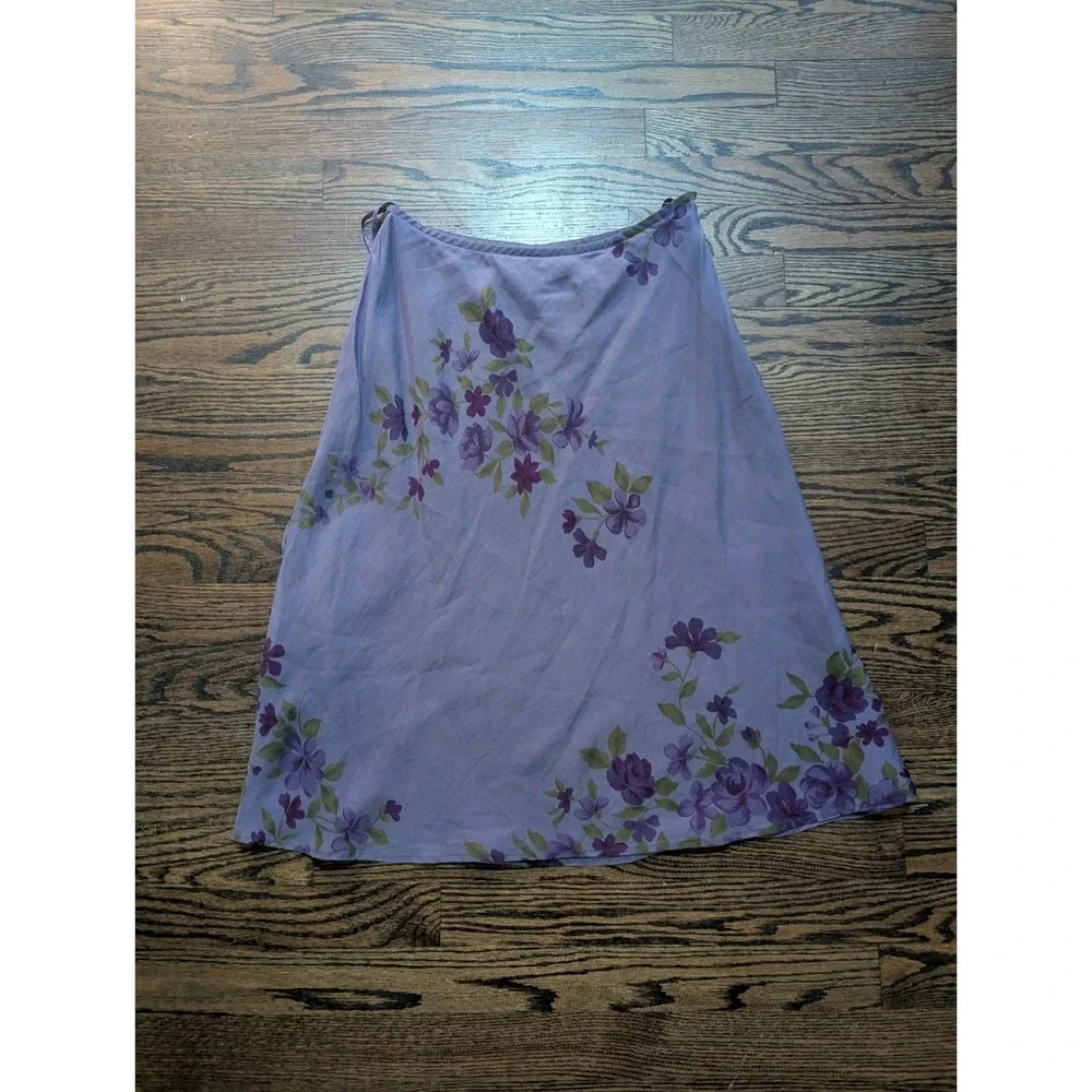 Vintage INC International Concept Silk Midi Skirt Boho 90s Feminine Size 6 Fairy